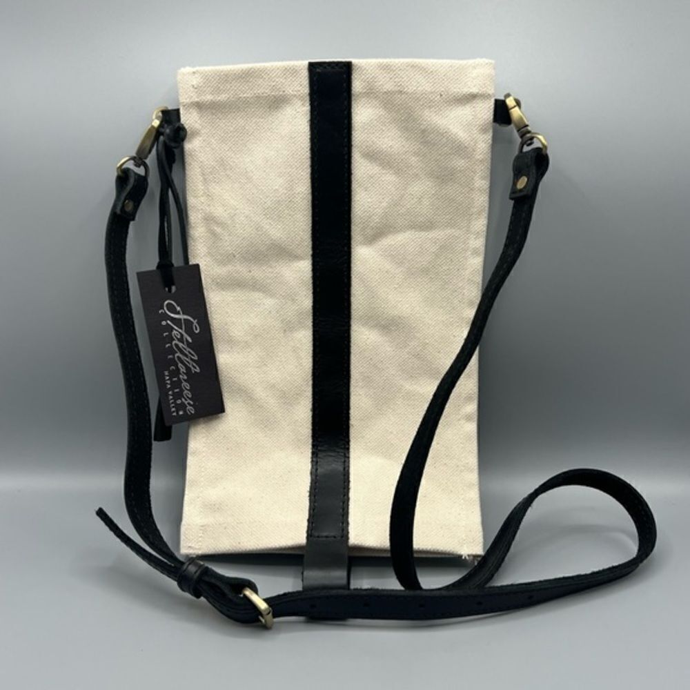 Stellareese Wine Canvas Leather Tote with Carrying Strap
